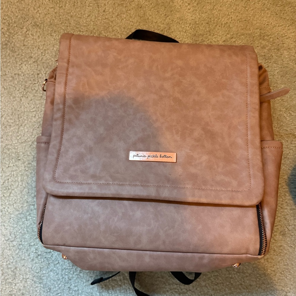 Petunia Pickle Bottom Blush Faux-Leather Backpack